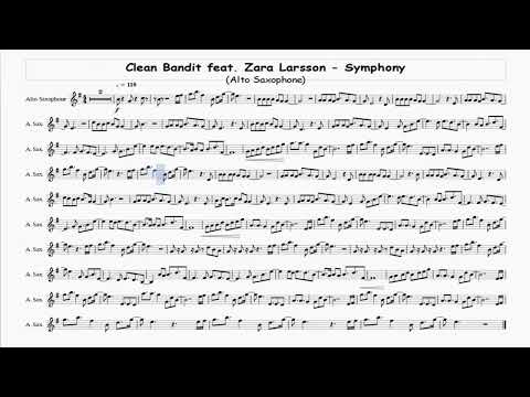 Clean Bandit feat  Zara Larsson Symphony - Alto Saxophone - Free Sheet Music