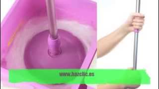 Fregona Giratoria y Cubo Plegable Sin Pedal Spin Tastic Mop