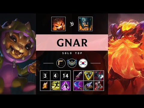Gnar Top vs Olaf - KR Challenger Patch 25.16