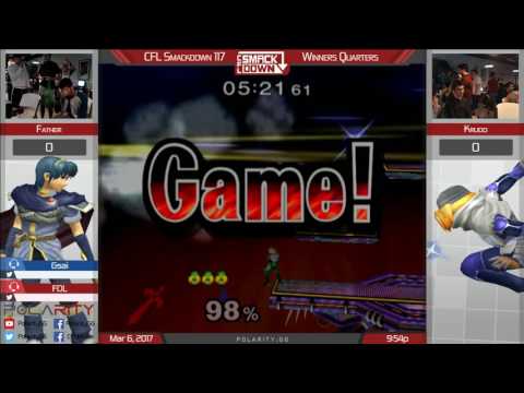 CFL Smackdown 117 Melee - Father (Marth) vs Krudo (Sheik) - Winners Quarters
