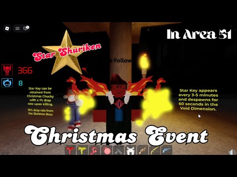 How to find Star Shuriken? In Area 51 Christmas Event | 10% Drop Rate for Star key