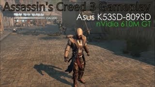 preview picture of video 'Assassin's Creed III Gameplay on nVidia GeForce 610M'