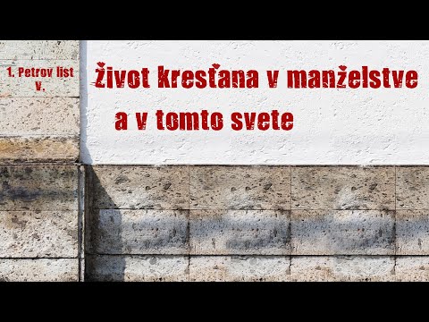Cyril Madaras: 1. Petrov list V. Život kresťana v manželstve a v tomto svete, 28.1.2024, AC Zvolen