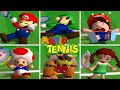 Mario Tennis 64 All Characters Losing Animation Compilation