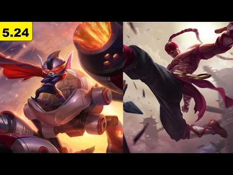 rumble top vs lee sin - patch 5.24 - team ranked pre season 6