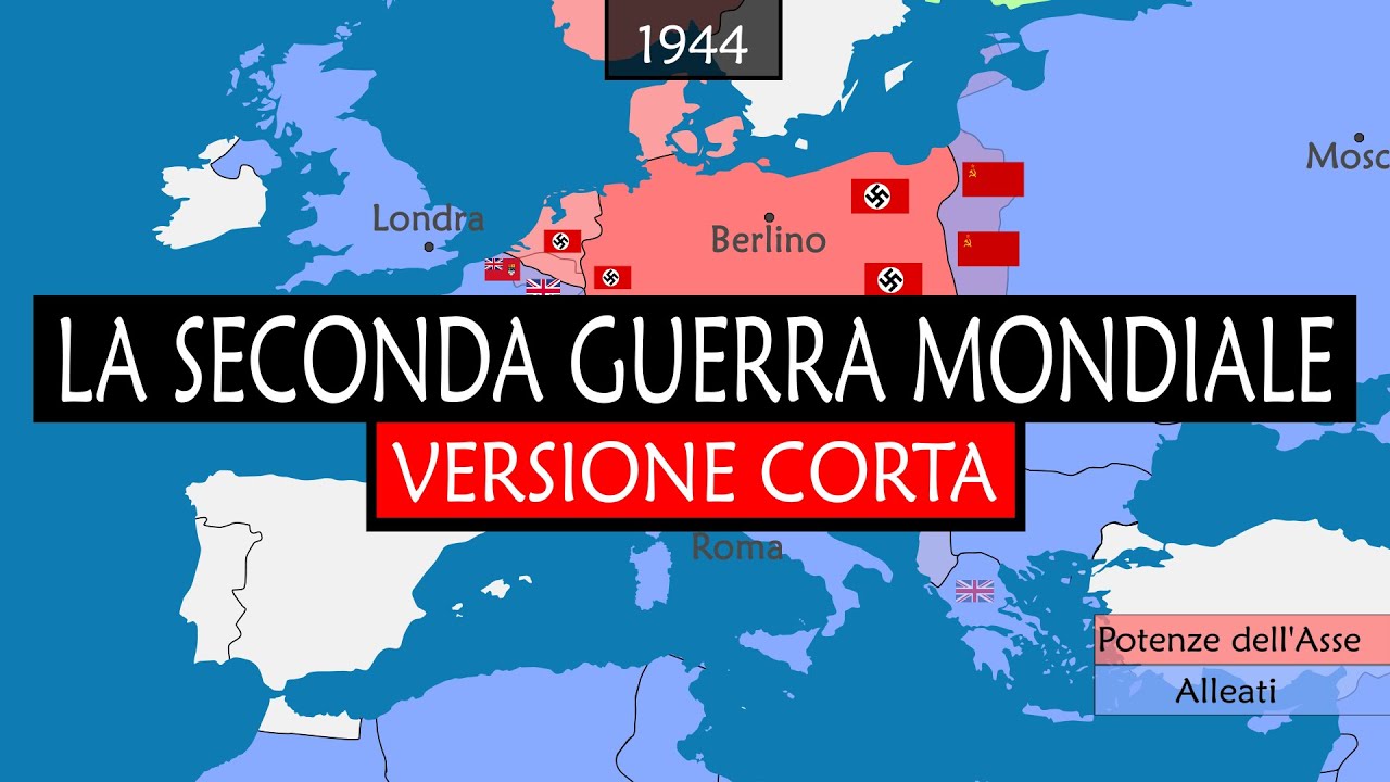 La Seconda Guerra Mondiale - Origine, Eventi e Conseguenze Riassunti sulla Mappa