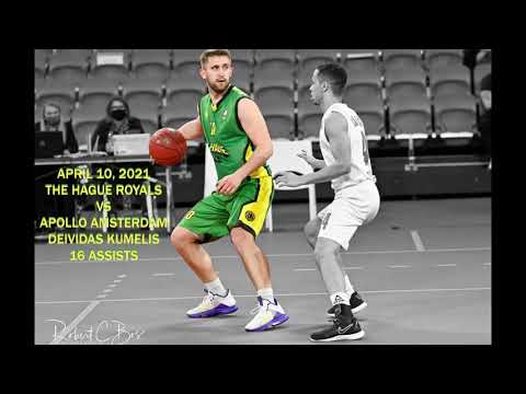 Deividas Kumelis 16 assists - The Hague Royals vs Apollo Amsterdam (10/04/2021)