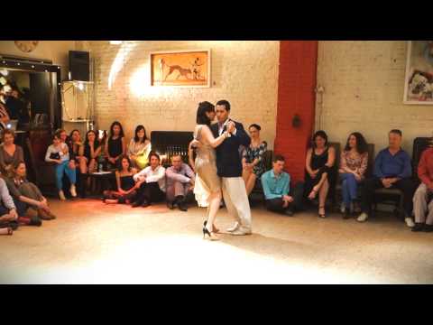  Miriam Copello  and  Cristian Dario Correa  are  dancing  to  the  milonga  "  Milonga Querida  "  by  Juan D'Arienzo  in  2014