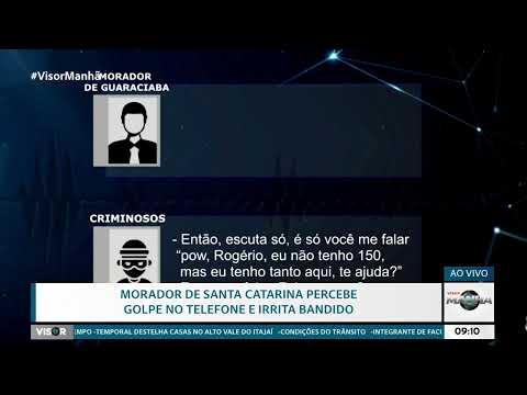 Morador de Santa Catarina irrita bandidos durante tentativa de golpe