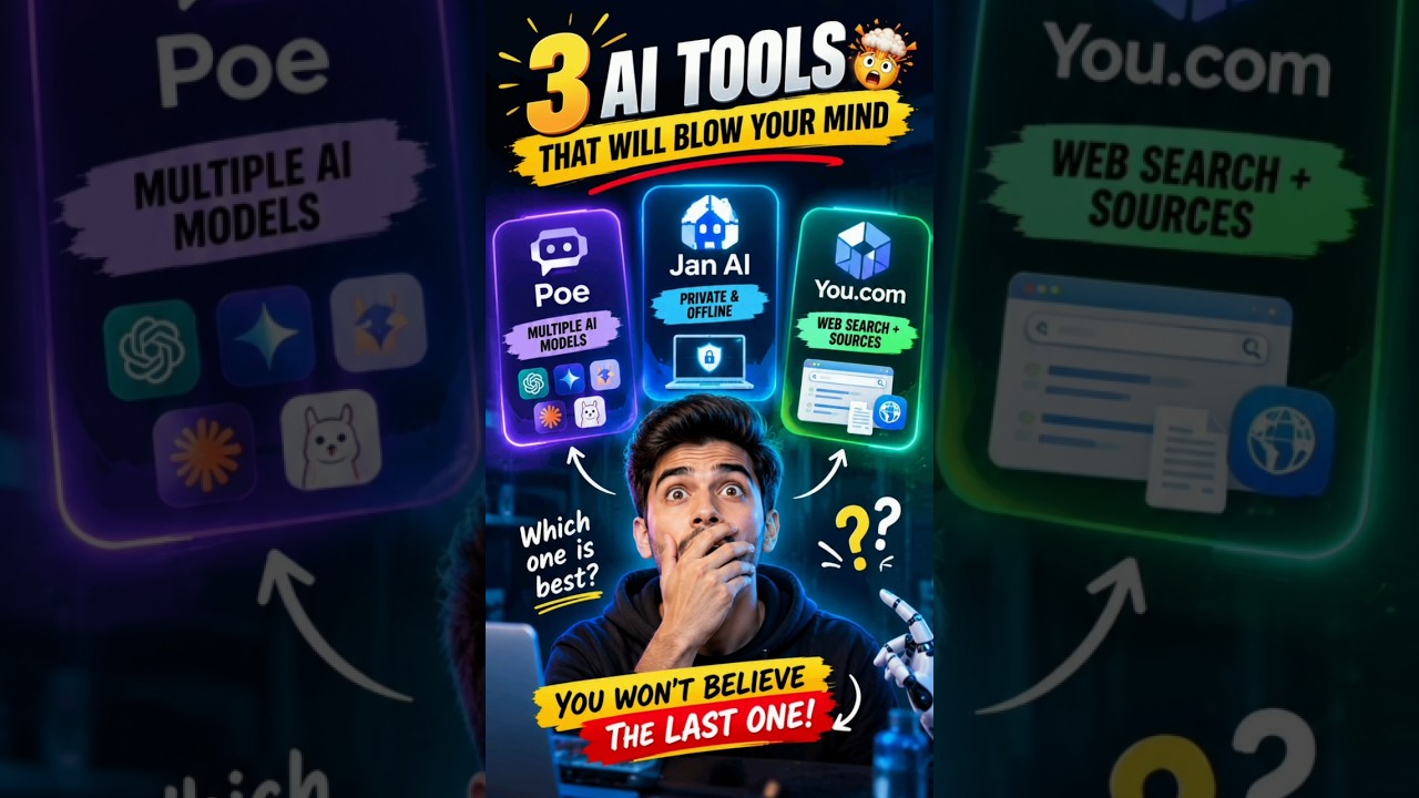 These 3 AI Tools Might Change How You Use AI! 🤯🔥👀🚀🧠#AI #AITools #ArtificialIntelligence