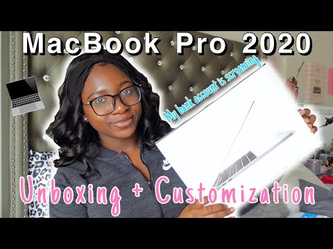 MacBook Pro 2020 13" W/ Touch Bar Unboxing + Customization + Accessories