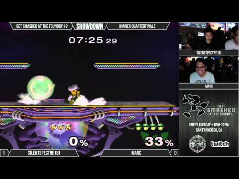 Get Smashed at the Foundry #9 - Winner Quarterfinals - SilentSpectre (C. Falcon) vs Marc (Luigi)