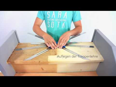 Treppenrenovierung Treppensanierung  selber machen Treppenlehre Treppenspinne Stufen messen