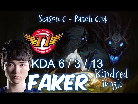 SKT T1 Faker KINDRED vs ELISE Jungle - Patch 6.14 KR Ranked | League of Legends