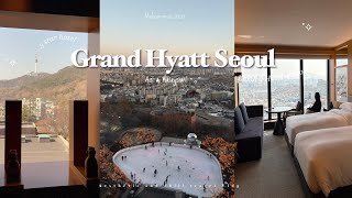 Luxury Hotel in Seoul review  🌟[Grand Hyatt Seoul] | Full tour, ice skating, foo