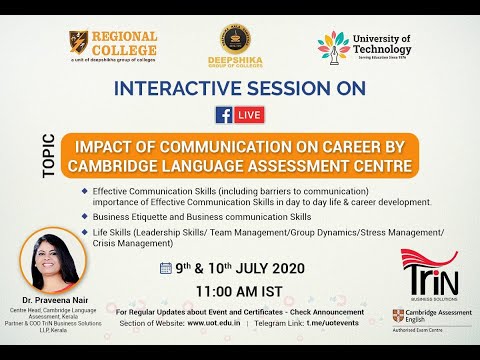 Webinar on IMPACT OF COMMUNICATION ON CAREER Day 2