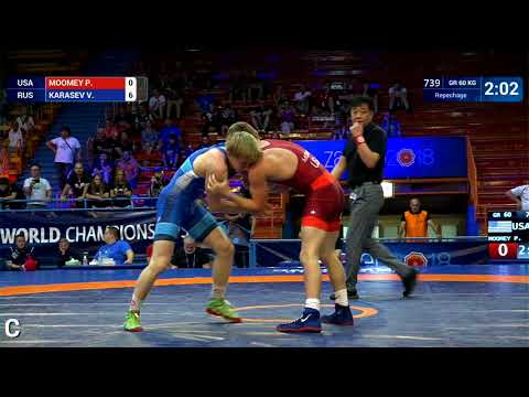 Repechage GR - 60 kg: P. MOOMEY (USA) v. V. KARASEV (RUS)