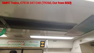 [Out from BSD, Close Behind] SMRT C751B [347/348] (car 2347 A4/B4) [City Hall to Raffles Place]