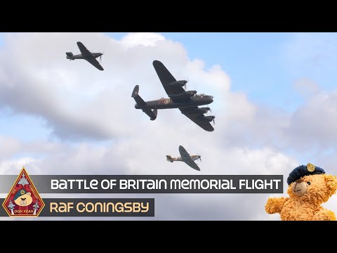 BEAUTIFUL BATTLE OF BRITAIN MEMORIAL FLIGHT LANCASTER, SPITFIRE & HURRICANE • BBMF RAF CONINGSBY