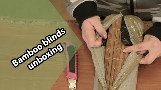 You order online and get the blinds by post. Be care when you unboxing, otherwise you can damage your bamboo blinds.