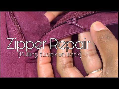 Easy Zipper Repair ( zipper back on track)