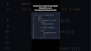 Dsa | Arrays | Problem - 10 | Intersection of two sorted arrays #live #dsa #problemsolving