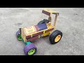 How To Make Tractor At Home From Matchbox Diy Tractor Mini Tractor Toy Model Viral