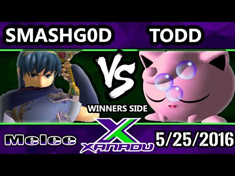 S@X 151 - Todd (Jigglypuff) Vs. SmashG0D (Marth) SSBM Tournament - Smash Melee