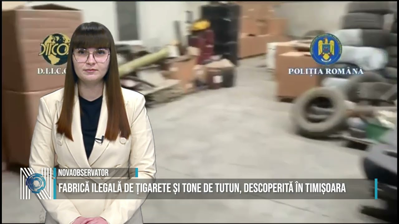 Fabrică ilegală de țigarete și tone de tutun, descoperită în Timișoara