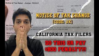 Notice of Tax Return Change for California Tax Filing 2024 | Form 3853 | International students