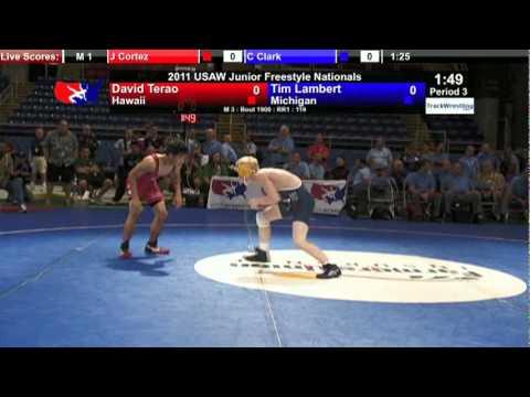 Junior Freestyle 119 - David Terao (HI) vs. Tim Lambert (MI)