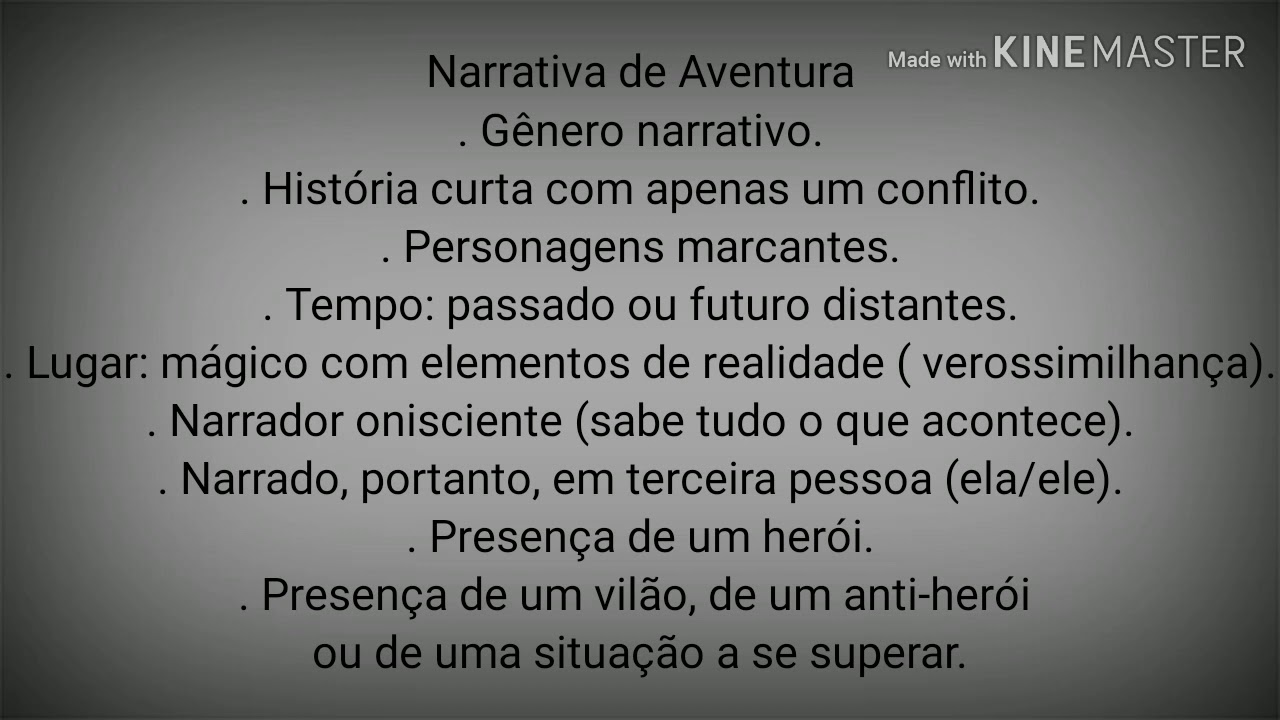 Narrativa de aventura - 6° ano