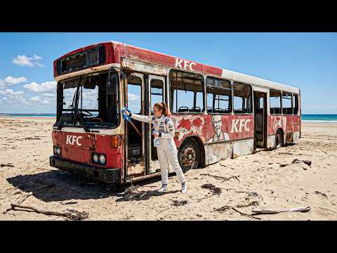 Thumbnail for This Abandoned KFC Bus Sat on a Beach for 40 Years — I Brought It Back to Life by Car, Vehicle, Bus