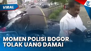 MOMEN POLISI BOGOR TOLAK UANG DAMAI RP100 RIBU dari Pengendara Mobil Mewah di Jalur Puncak