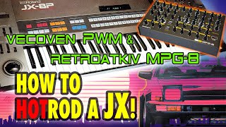 Video thumbnail for Roland JX-8P: Vecoven PWM & Retroaktiv MPG-8 UPGRADE by Wine&Synths