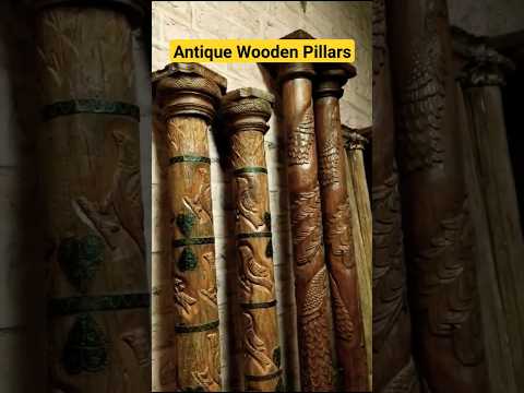 Square hand made,hand carved antique pillar column
