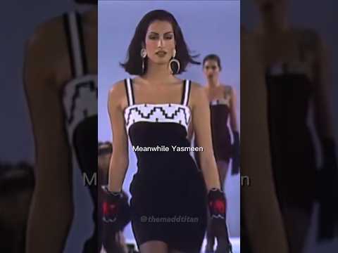 The walk of life |Yasmeen Ghauri #shorts #supermodel #fashion #90s #yasmeenghauri #runway