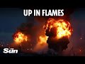 Huge explosions as Ukraine’s powerful Neptune missiles blast oil depot supplying Putin’s war machine