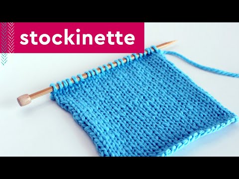 Stockinette Stitch Knitting Pattern for Beginners (2 Row Repeat)