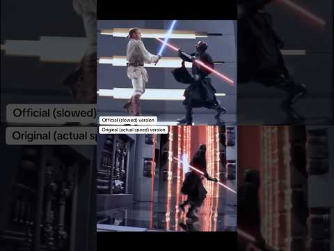 Kenobi vs Maul duel original speed #starwars #duelofthefates #kenobi #maul #lightsaberduel #tpm