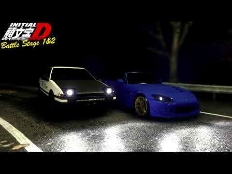 Initial D Battle Stage 1&2 Eurobeat Mix, All Songs In The Correct Order [HD]