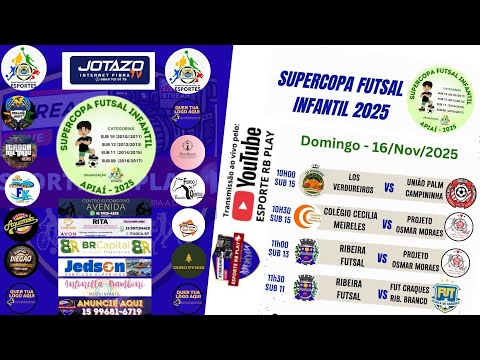 🎥 SUPERCOPA FUTSAL INFANTIL 2025 - APIAÍ/SP 5º DIA