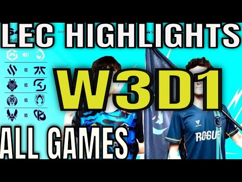 LEC Highlights Week 3 Day 1 ALL GAMES | LEC Spring W3D1