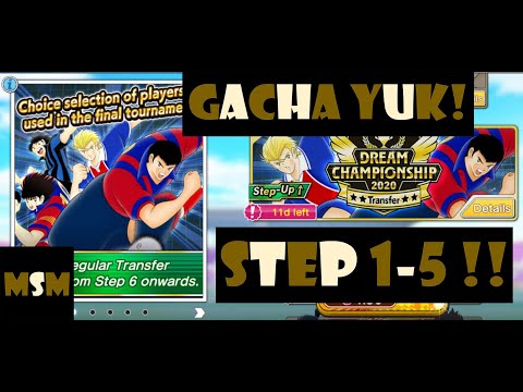 DUPE LAGI!! GACHA STEP 1-5 DREAM CHAMPIONSHIP TRANSFER!! SR+ & SSR TIKET! Captain Tsubasa Dream Team
