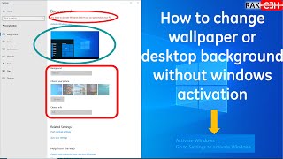 How to change wallpaper or desktop background without windows activation 2022 Telugu #rakceh