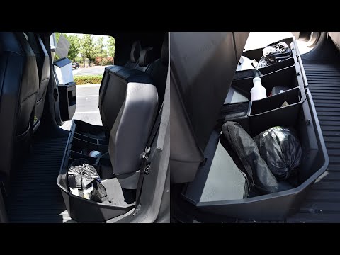 Teslaunch Cybertruck Rear Underseat Storage Bin Review
