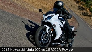 2013 Kawasaki Ninja 650 vs CBR500R Comparison - MotoUSA