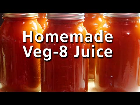 Homemade Vegetable JUICE (V8®-style) from the Garden!