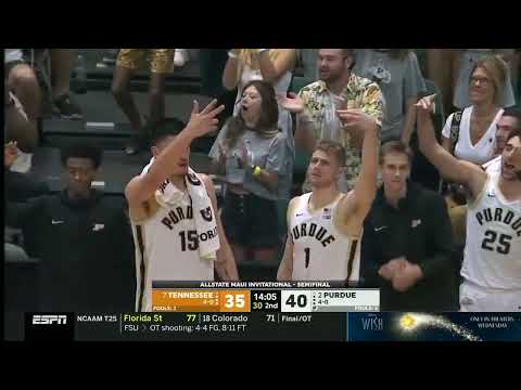 No. 2-ranked Purdue Topples No. 7-ranked Tennessee in Maui Invitational Semifinals