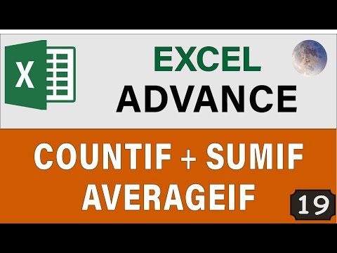 Excel COUNTIF, SUMIF, AVERAGEIF Formula & Functions 👉 Advance Excel Learning 2020 Video